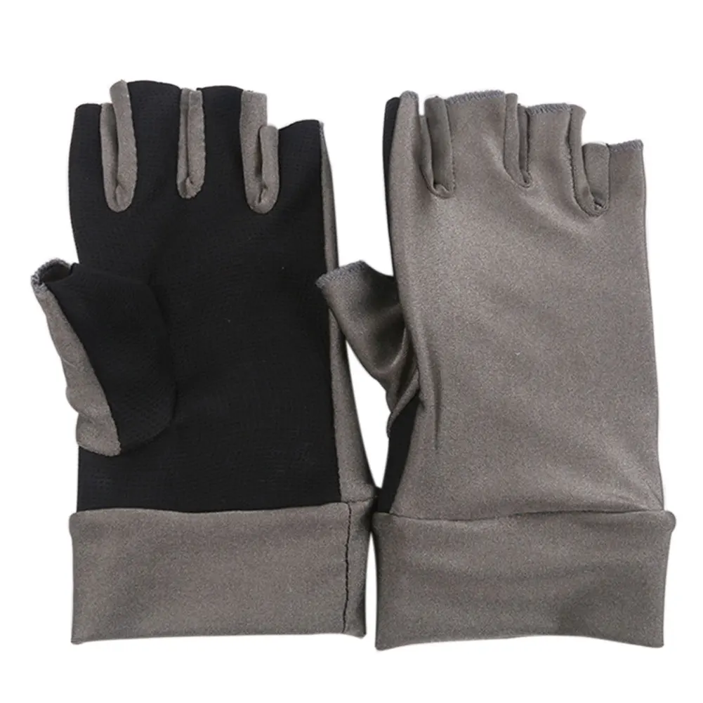 

1 Pair Non Slip Kayaking Outdoor Fingerless Accessories Fishing Gloves Sailing Paddling Tool Protective Biking Anti UV Durable