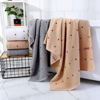 

Quick Dry Soft Towel Cotton Thick Absorbent Couple Bath Towel Cute Cartoon Baby Bath Towel Serviette Beach Towel Fabric AC50TO