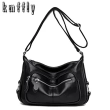 Женские сумки-мессенджеры из мягкой кожи, винтажные сумки через плечо для женщин, на молнии, Женский манжет, роскошные женские сумки