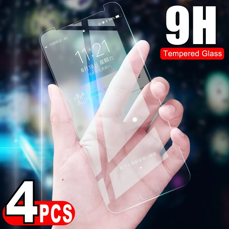 Закаленное стекло 4 шт./лот для Huawei Y8P Y7P Y6P Y5P 2020 Y9 Y7 Y5 Y6 Prime 2019 2018 Y6II Y5II