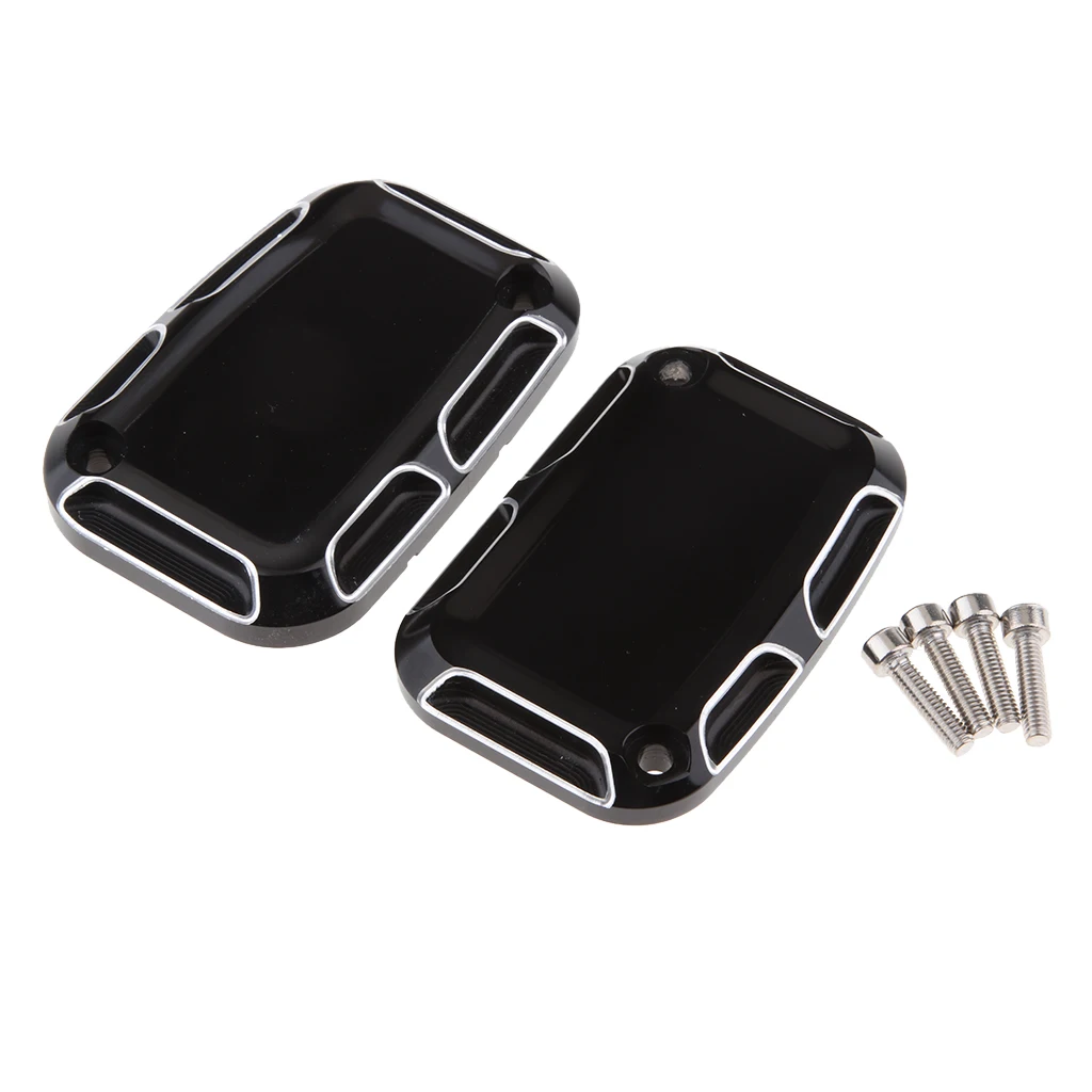 2pcs CNC Brake Master Cylinder Cover for Harley FLHX Street Glide 2008-2016