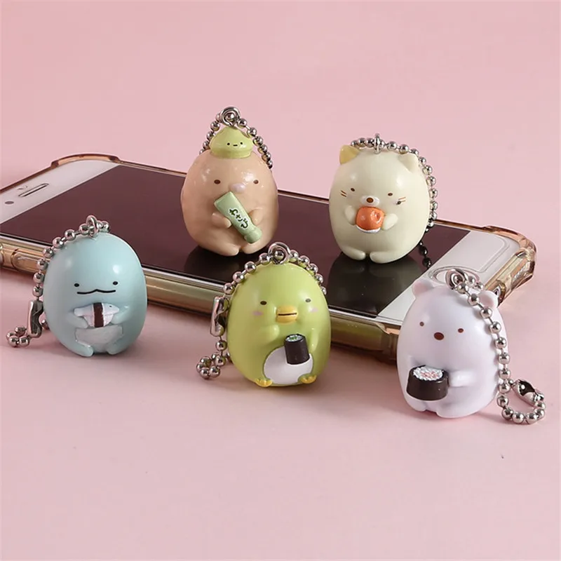 5 шт./компл. Sumikko Gurashi броши в виде ящерицы пингвина белого бусина-медведь брелок подвесные игрушки для подростковых школьницах украшения подвесные игрушки для детей