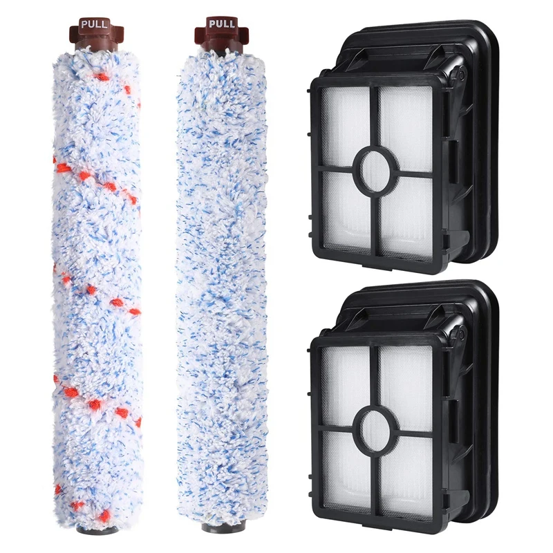 

Multi-Surface 1868 Brush Roll and Hardwood Floor Brush Roll 1926 with 1866 Vacuum Filter Replacement for Bissell Crosswave 1785A