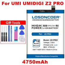 LOSONCOER 4750 мАч Z2 Pro Аккумуляторы для мобильных телефонов UMI Umidigi Z2/Z2 Pro батарея+ Подарочные инструменты+ наклейки