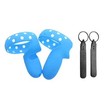 

1pair Adjustable Touch Controller Grip Cover Scratch Proof With Knuckle Strap Handle Full Protective Sleeve For Oculus Quest 2