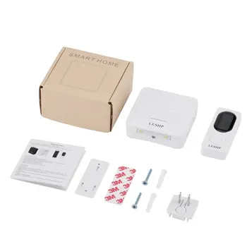 

LESHP Solar Wireless Doorbell Waterproof Doorbell Kit 1000 Ft Long Range 52 Tunes 4 Levels Volume Easy Setup Plug & Play
