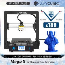 ANYCUBIC Mega S mega-s stampante 3D Full Metal Frame Touch Screen Kit stampante 3d FDM ad alta precisione Volume di costruzione 210*210*205mm