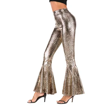 

Focal20 Streetwear Leopard Camouflage Print Flare Pants Women High Waist Casual Skinny Trousers Fashion Ladies Lotus Pants