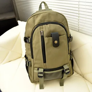

The new Korean version of men's backpacks retro leisure travel backpacks canvas secondary school bags fashion trend backpack