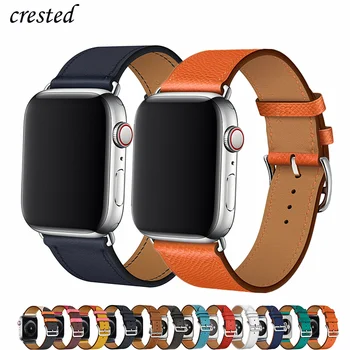 

Leather strap for Apple watch 4 band 44mm 40mm iWatch band 38mm 42mm Genuine Leather Single tour bracelet Apple watch 3 5 2 1 42