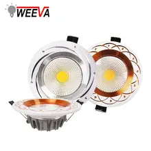 Светодиодный светильник COB, встраиваемый светильник с регулируемой яркостью, Круглый, 3 Вт, 5 Вт, 7 Вт, 9 Вт, 12 Вт, Светодиодный точечный светильник, 220 В, 110 В, для гостиной, спальни, кухни, для помещений