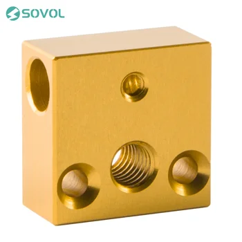 

1/2/5Pcs Aluminium Heated Block Reprap Makerbot MK7/MK8 Extruder Heating Block 20*20*10mm 3D Printer Part For Print Head Hot End