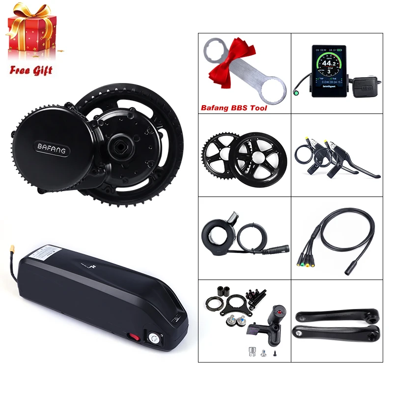 Best Bafang BBS02 BBS02B Mid Drive e Bicycle Motor 36V 500W Electric Bike Conversion Kits with Battery 36V 17.4Ah w/ Samsung Cells 0