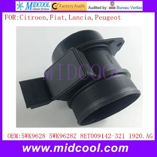 Датчик расхода воздуха OEM 5WK9628 5WK9628Z 8ET009142-321 1920.AG 1920AG 9632215280 для Fiat Lancia peugeot
