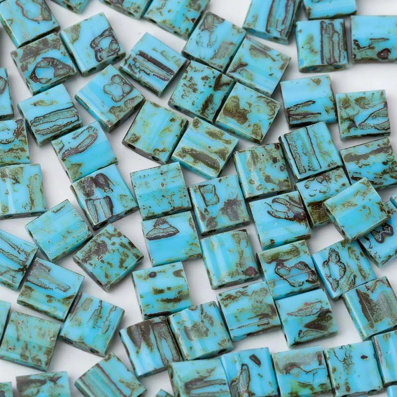 Тайдианская матовая синяя зеленая Ирис японская Тила бусина для ручной работы 5,0x5,0x1,9 мм 5 г/лот - Цвет: TL4514