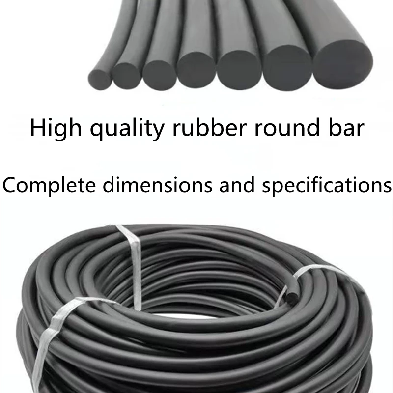 Solid Black NBR Sealing Strip Oil Resistance Nitrile Rubber Round Strip NBR 2/5/10M Dia 0.8 1 1.5 2 2.5 3 4 5 6mm