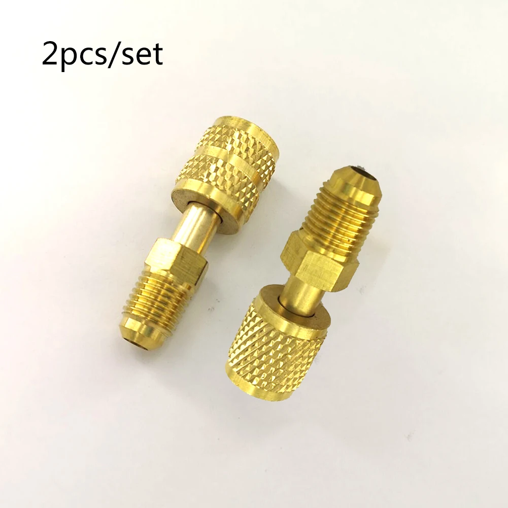 Wisepick R410a Adapter 5/16 SAE Female Quick Couplers to R134a 1/4 SAE Male Flare and Angled Set 