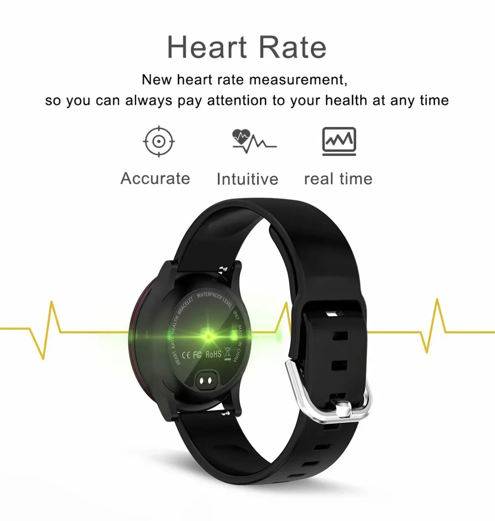 GEJIAN Смарт-часы монитор сердечного ритма измерения артериального давления оксиметрические упражнения кривая сердечного ритма спортивный автоматизированный браслет часы