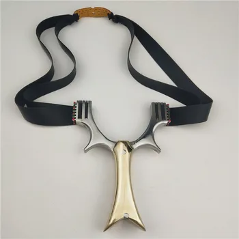 

2020 new outdoor shooting hunter hunting stainless steel wire cutting slingshot with rubber band, strong handheld slingshot