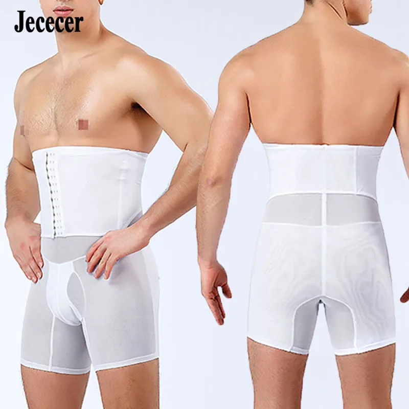 

Jececer Men Control Panties Tummy Shapers Waist Trainer Slimming Underwear Shorts High Waist Breathable Underpants
