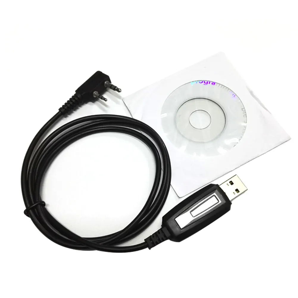 1m 2 Pin For UV5R Walkie Talkie Radio Line USB With Drive Disc Accessory Quansheng Programming Cable Universal | Электроника