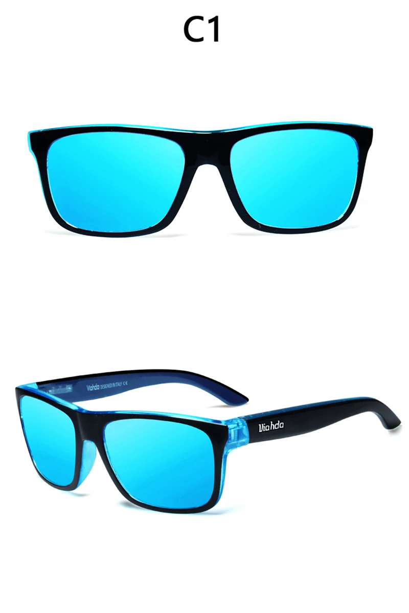 VIAHDA поляризационные солнцезащитные очки для вождения, мужские очки в стиле ретро, мужские солнцезащитные очки для мужчин, брендовые Роскошные зеркальные солнцезащитные очки