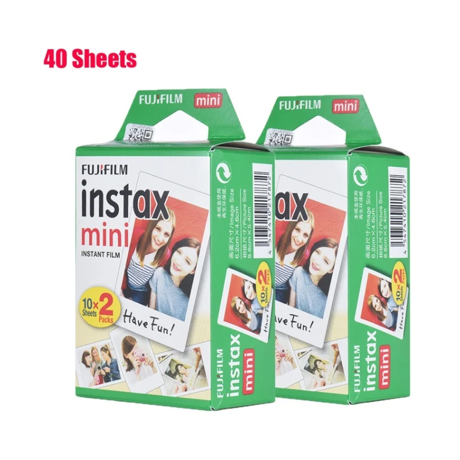 10-200 листов Fujifilm Instax Mini белая пленка фото бумага моментальная печать альбом для Fujifilm Instax Mini 7 s/8/25/90/9 - Цвет: 40 Sheets