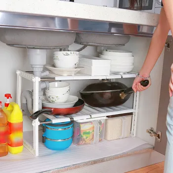 

2019 Double-sided Countertop Wrought Iron Spice Rack Condiment Storage Rack Fresh Food Holder Mop Hook Hanger