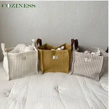 Cozeless Bolsa de pañales de algodón para bebés, juguetes para niños, artículos para la familia, almacenamiento de viaje multifunción, nueva venta de moda