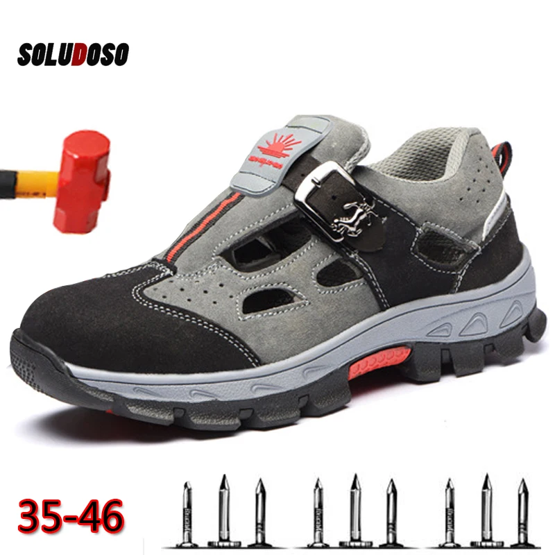 

Labor Insurance Shoes Sandals Men's Summer Light Breathable Deodorant Safety Shoes Casual Non-slip Men's Work Boots