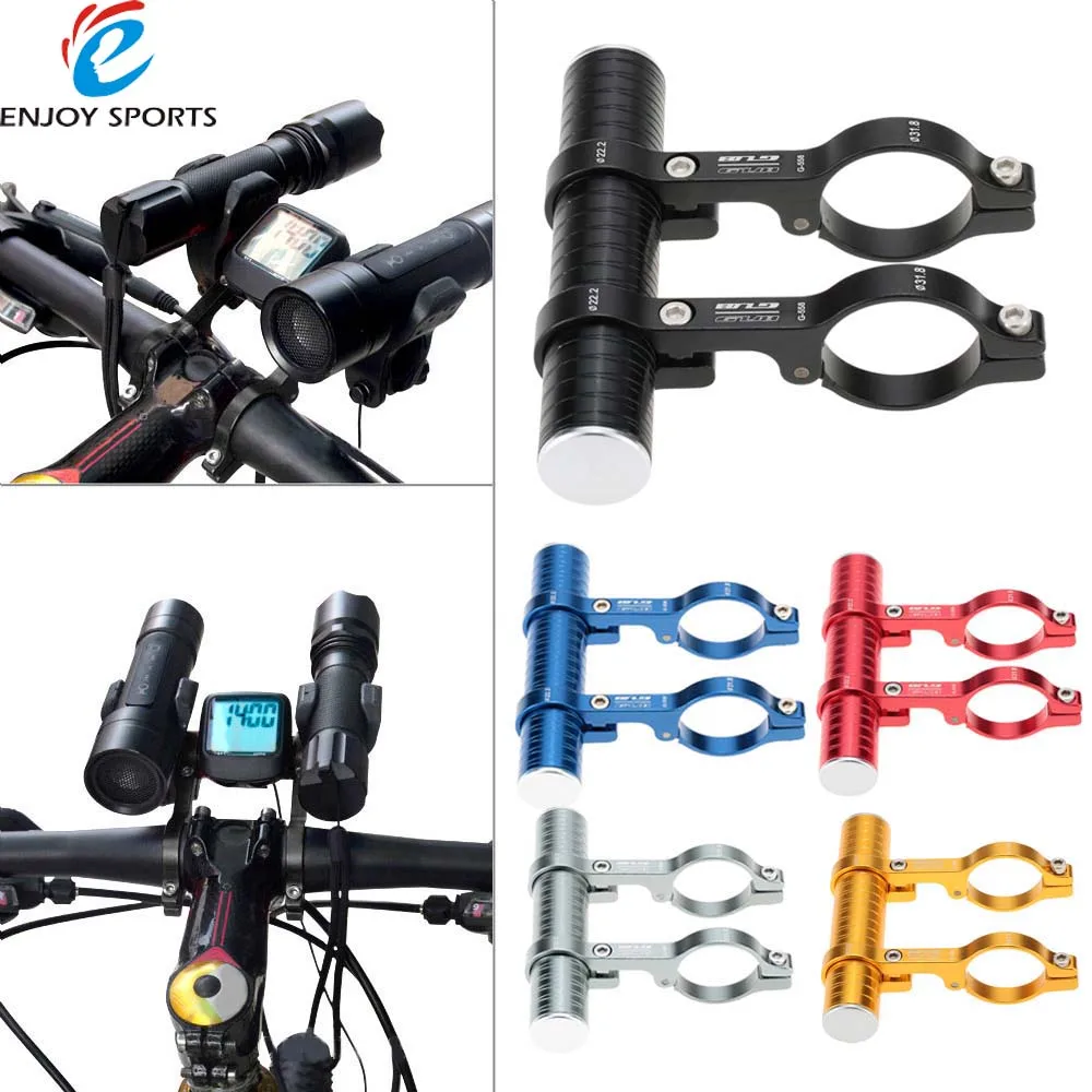 

31.8mm Double Handlebar Extension Mount Aluminum Alloy Extender Holder for Bike Light Bicycle Speedometer