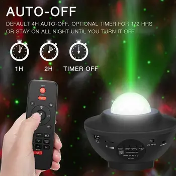 

Led Music Star Projector Lamp Bluetooth Voice Control Laser Light Decorative Light Night Galaxy Atmosphere Lamp Usb Project L2T3