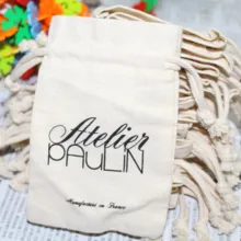 100 шт./партия,, хлопковый Подарочный кисет для ювелирных изделий, хлопковый мешочек для украшений, сумка для хранения и упаковки