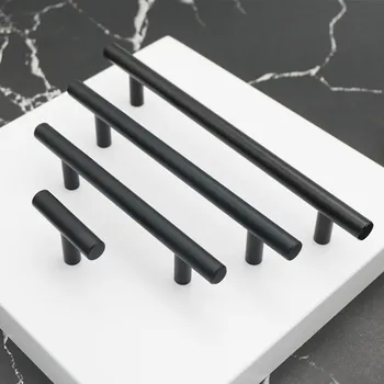

Diameter 10mm Matt Black Stainless Steel Kitchen Door Cabinet T Bar Handle Pull Knob 2" ~ 12'' Hardware Drawer Kitchen Handles