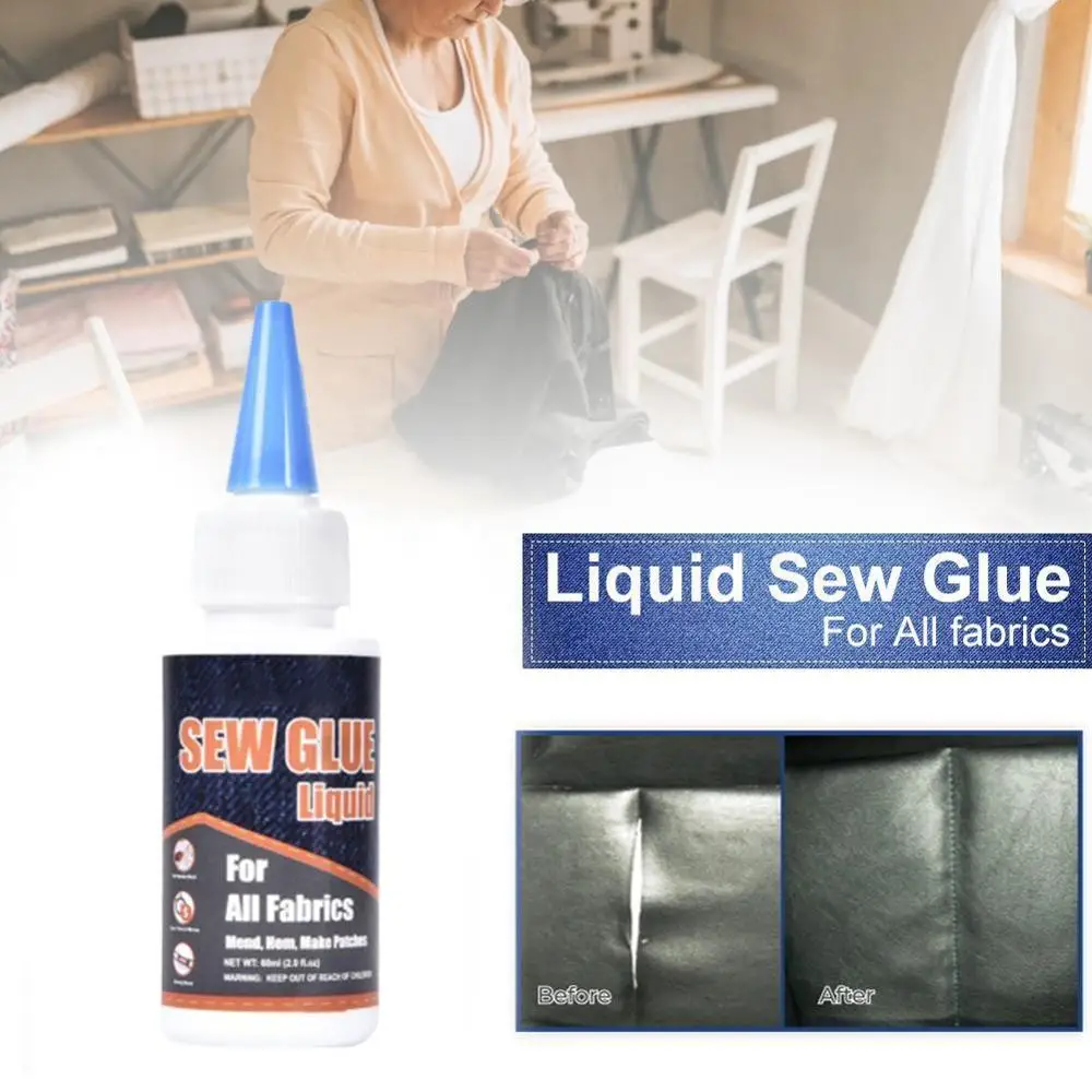 

High Quality clean up Secure Stitch Liquid Sewing Solution Kit No Sew Glue Fast Tack No Sew kitchen cleaner Dropship Hot Sale