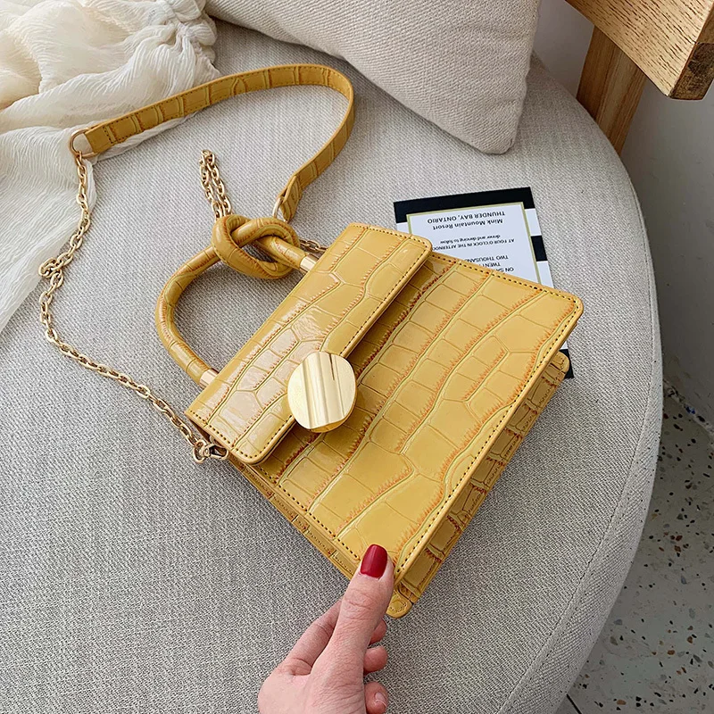 

UNIXINU Stone Pattern Leather Crossbody Bags For Women Designer Small Handbags Chain Shoulder Messenger Bag Mini Purses Hand Bag