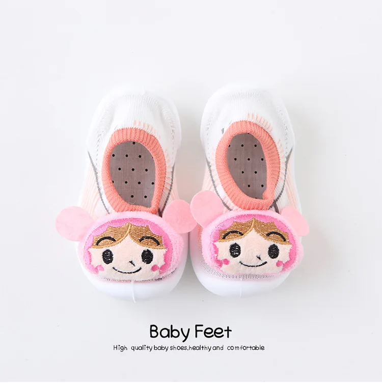 Meias de Bebê com Sola de Borracha Algodão dos Desenhos Meias com Sinos Sapatos de Bebê Piso Antiderrapante Animados Boneca Bebê Meninas Meninos Macio Bonito Botas 13 Computers & Electronics