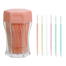 200 шт./компл. мягкий Пластик с двойной головкой матовый зуб Палочки Уход за полостью рта 6,2 см Лидер продаж мулине зуб Палочки уход за зубами зубная нить Палочки