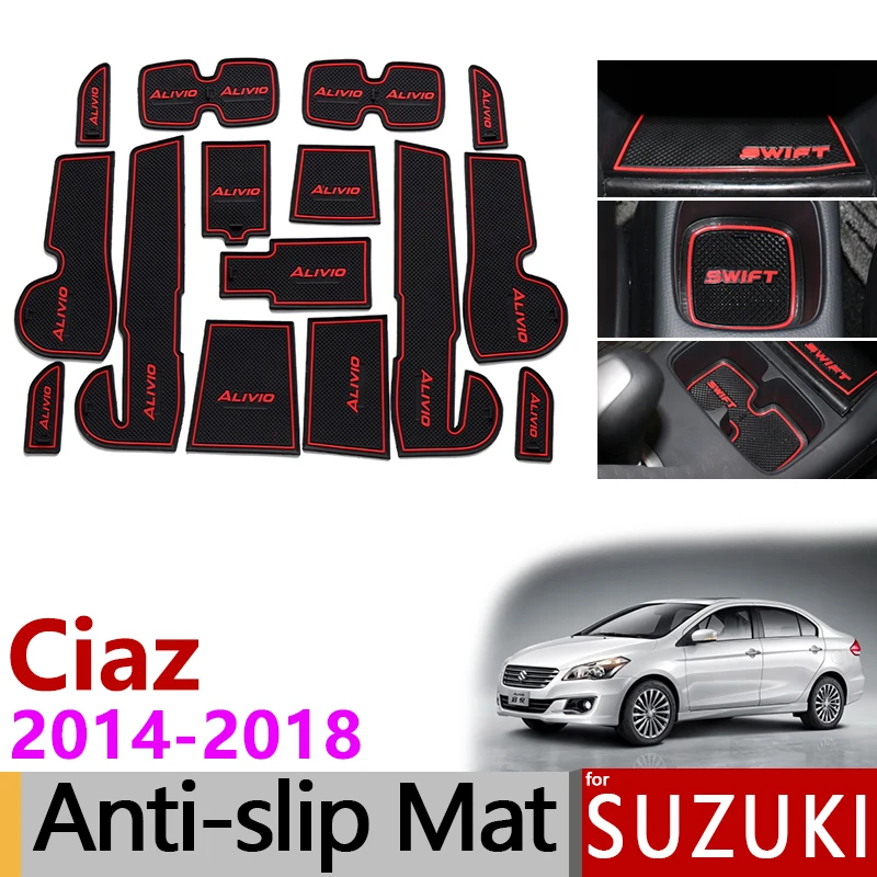 Противоскользящий коврик для Suzuki Ciaz 216 Maruti аксессуары затворный слот подставка анти-грязный Салонные подложки автомобиля