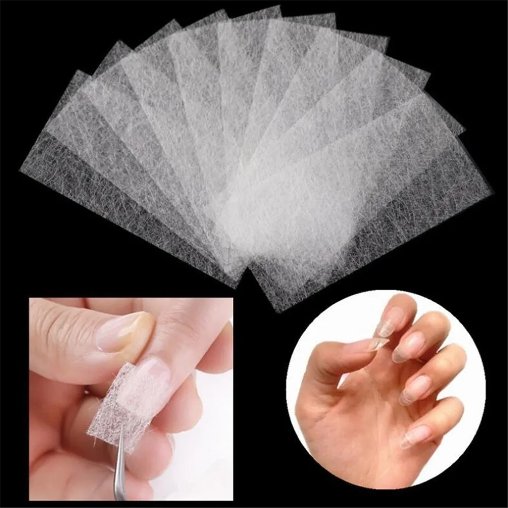 Строитель УФ гель для наращивания ногтей Дизайн ногтей формы зажимы нетканые шелковые гель для строительства стекловолокна ногти французский маникюрный набор инструментов