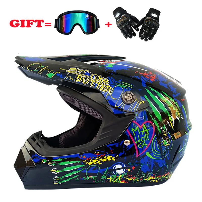 NEW professional Motocross racing Casque hors route Casque Moto capacete Moto Cartoon off-road helmet for children Motorcycle