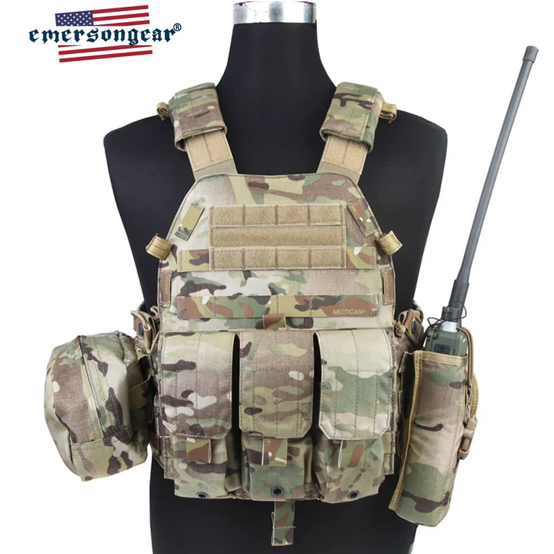MC Emerson gear Emerson Тактический бронежилет LBT6094A стильная тарелка несущая Боевая охотничья жилетка W 3 мешков военная армия, для страйкбола снаряжение - Цвет: MC