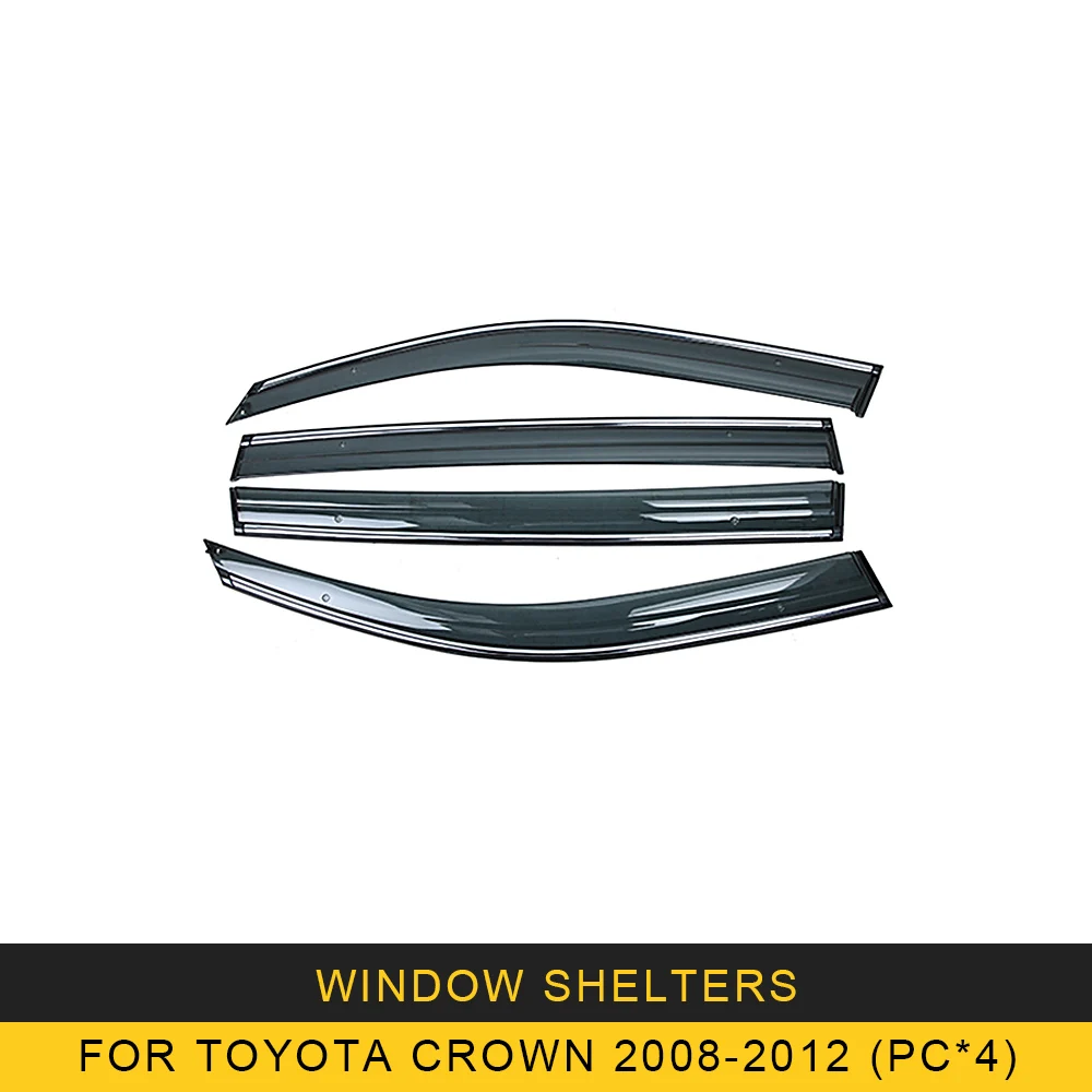 Для TOYOTA CROWN S200 2008-2012 окна автомобиля Защита от солнца и дождя козырьки щиток Защитная крышка Накладка рамка наклейка аксессуары