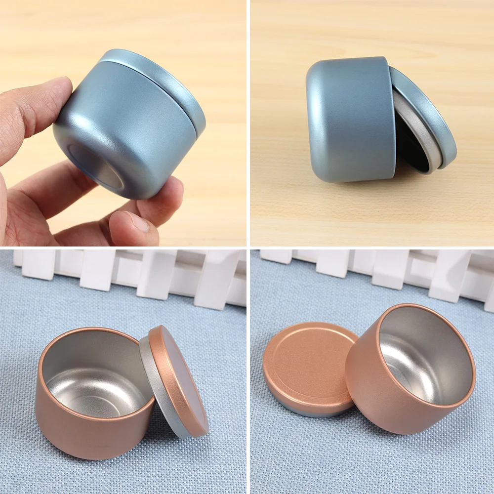 Storage Can 95ML Tea Travel Portable Flower Tea Packaging Sealed Cans Metal Trumpet Creative Black Tea Small Cans Tin Box storage can