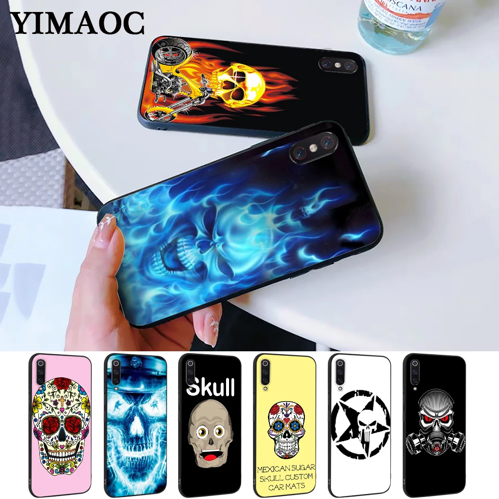 Мексиканский милый Череп Мото силиконовый чехол для Xiaomi Mi 6 8 9 SE A1 A2 A3 Lite F1 Mix 2S MAX мы