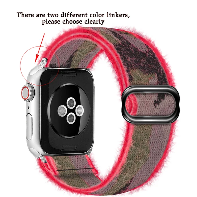 Soft and comfortable nylon Loop elastic buckle Apple watch band 38mm 42mm Series 7 SE654321 For iWatch Strap Bohemia braid  44mm 18