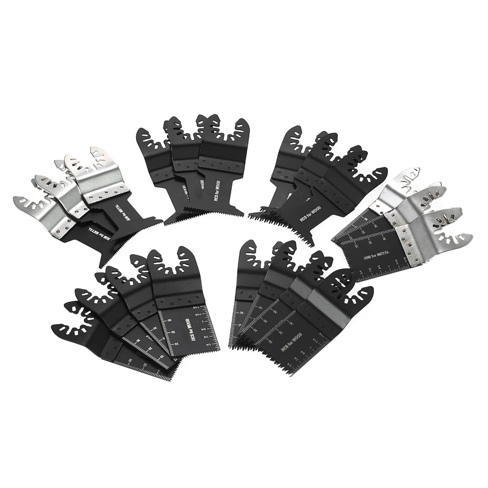 20pcs Mixed Oscillating Multifunctional High Carbon Steel Saw Cut Blade Power Tools Repair Machine Accessories Set