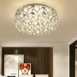 Креативная Птичье гнездо Led кристальная лампа для потолка гостиная потолочные лампы для спальни современный круглый Ресторан Кухня отель