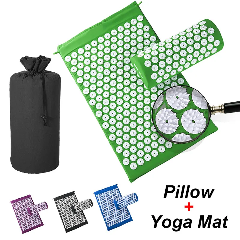Acupressure Yoga Mat Lotus Spike Cushion Applicator Back