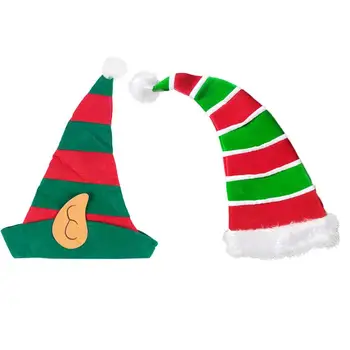 

2pcs Hats Christmas Classic Funny Headdress Headwear Elf Hats Caps for Party Coaplay Roleplay Adults